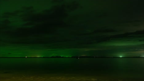 night timelapse in koh jum golden pearl beach, thailand