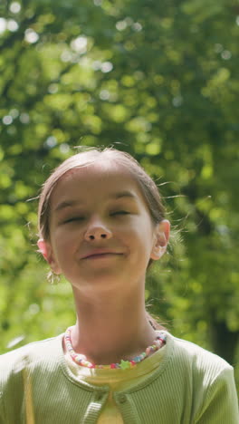 young girl in nature