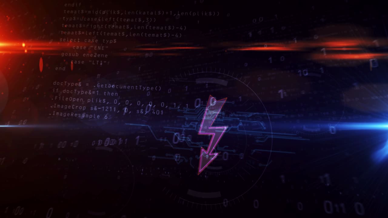 Energy symbol abstract loopable tunnel animation