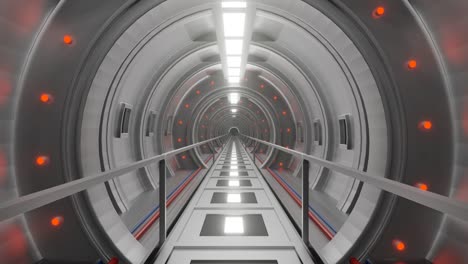 movimiento de bucle de corredor de ciencia ficción.