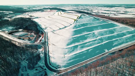 waste management service. landfield in navon, pennsylvania, usa