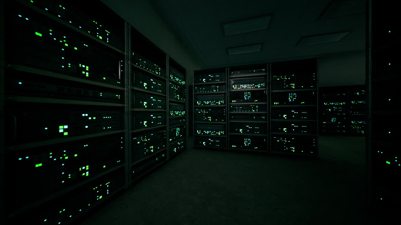 sala de servidores de red con computadoras para comunicaciones ip de televisión digital