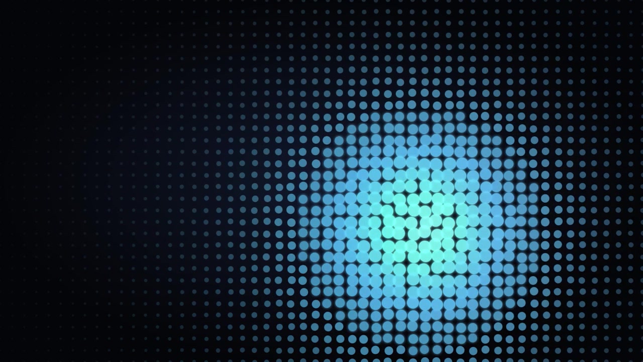 Abstract Motion Background with Pulsing Blue Light Dots