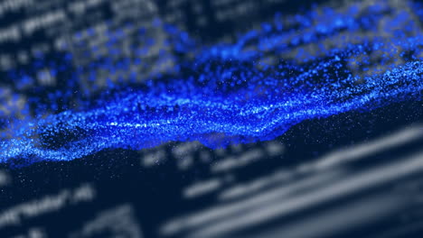 animation of blue wave over data processing