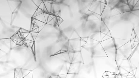 hermoso cg generado 3d bucle sin costuras fondo abstracto con líneas de geometría y puntos