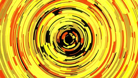líneas brillantes rotativas abstractas, fondo colorido 3d. animación. muchas líneas estrechas moviéndose rápidamente en un círculo y formando un remolino