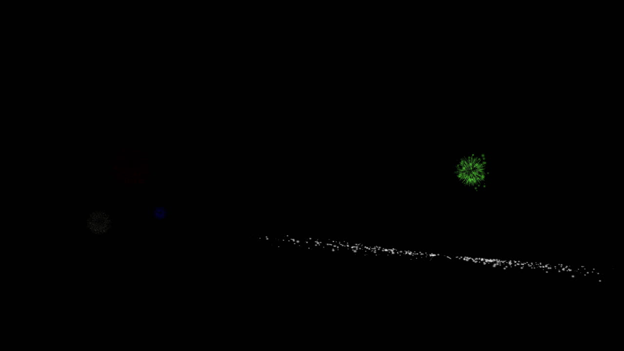 불꽃놀이 디스플레이 배경 오버레이, 7 월 4 일, 다채로운 중간 양과 함께 새해 이브