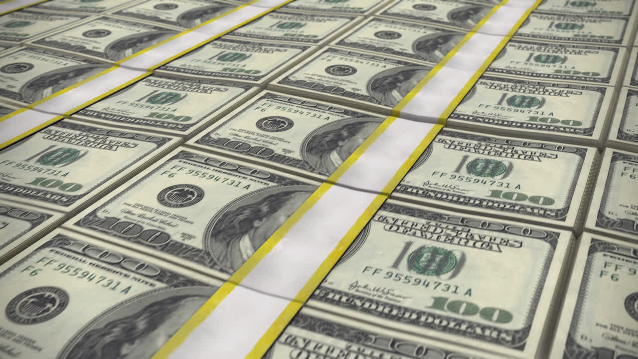 우리 100달러 지폐 한 어리