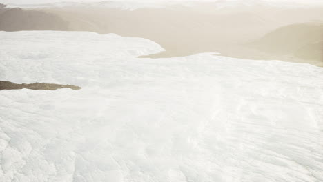 aerial view of big glacier