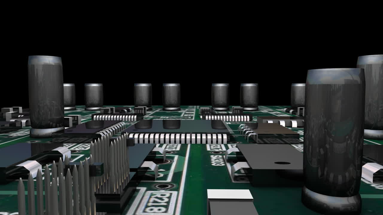 회로판을 통해 움직입니다.