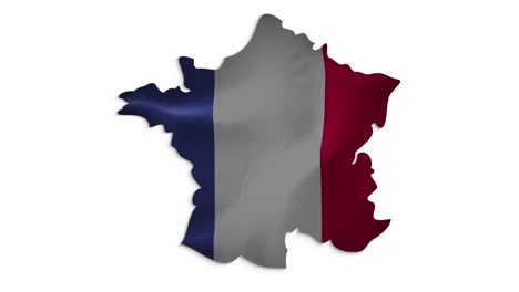 a high-quality footage of 3d france flag fabric surface background animation