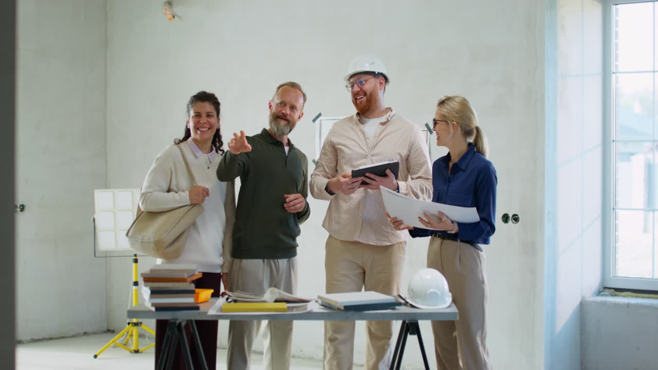 reunión de proyectos de construcción