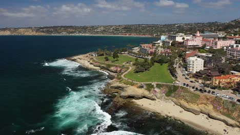 la jolla, california on a clear day from a professional drone