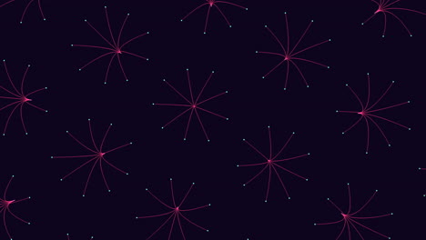noche estrellada fondo púrpura con intrincadas estrellas rosas y azules