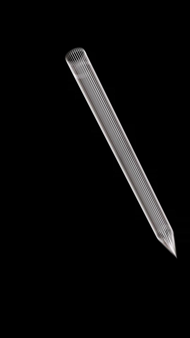 Animation of pencil icon on black background