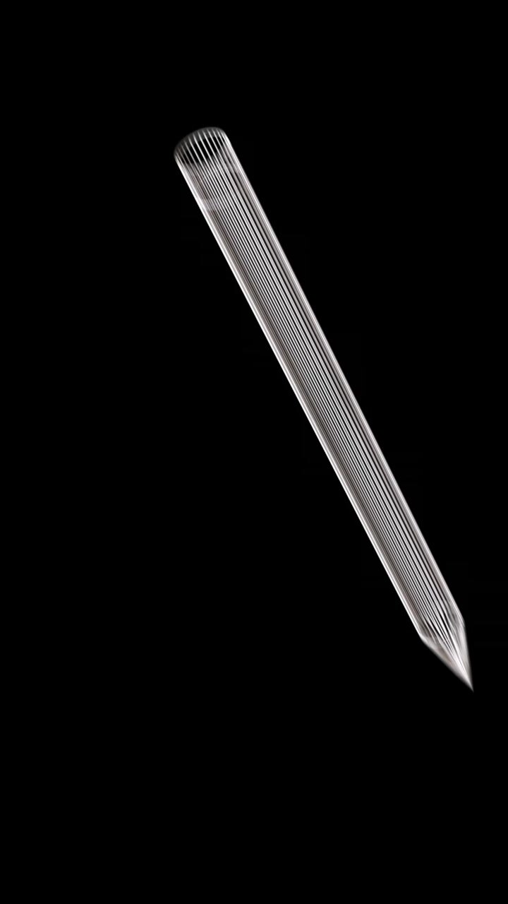 Animation of pencil icon on black background