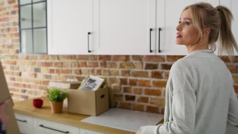 tracking video of couple during moving house