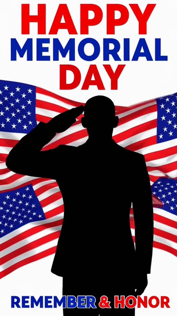 Felice Memorial Day che celebra il patriottismo statunitense e ricorda gli eroi