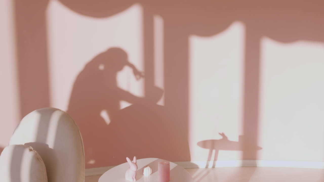 벽에 있는 실루