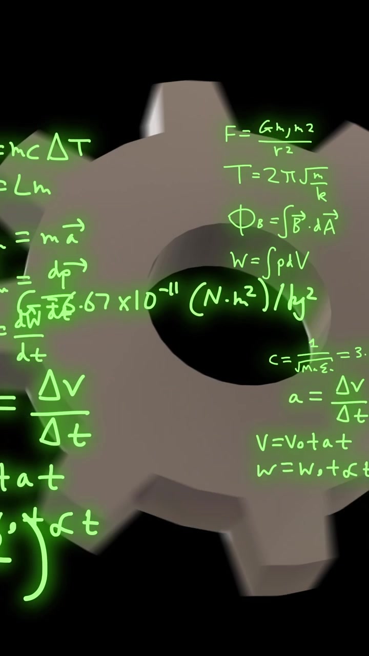 Animation of cog and mathematical data processing