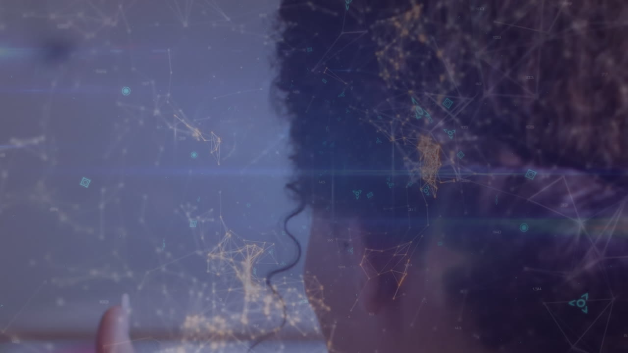 animación de la red de conexiones entre diversos escolares y maestros