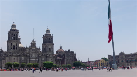 constitution plaza in mexico city, mexico - panning shot