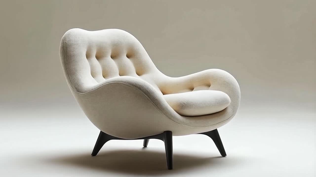 Elegant Modern Cream Armchair
