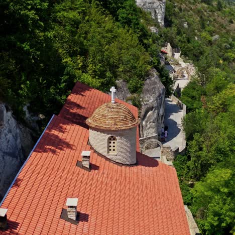 monastery building on rock