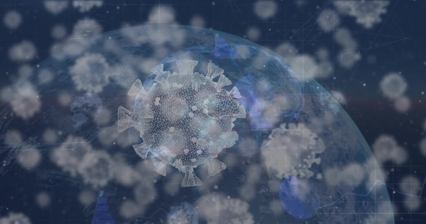 世界的なウイルス拡散と人間の脳のつながりのデジタル可視化
