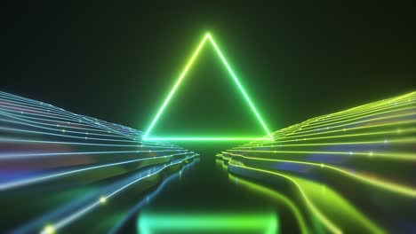 neon triangle futuristic background