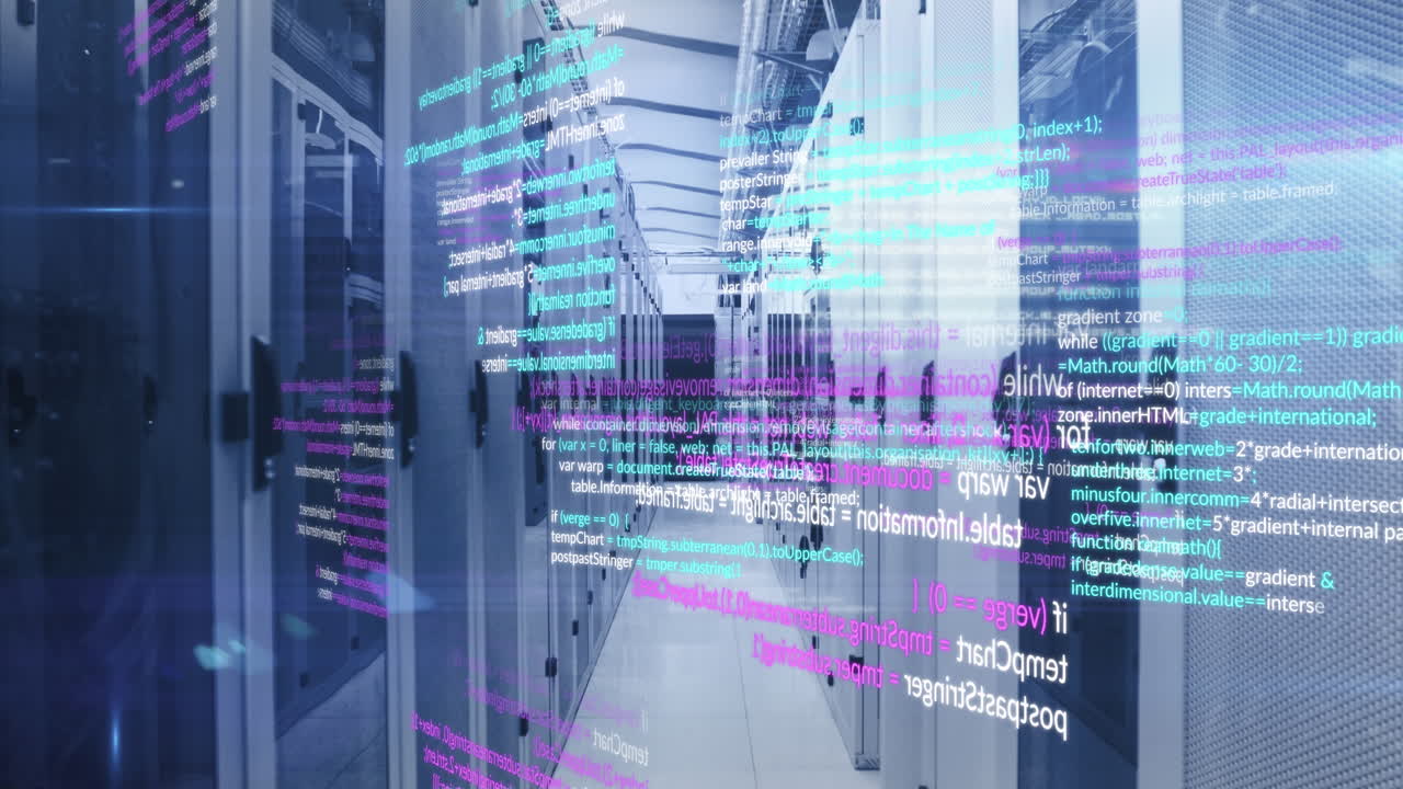 Animation of computer programming languages moving over data server systems