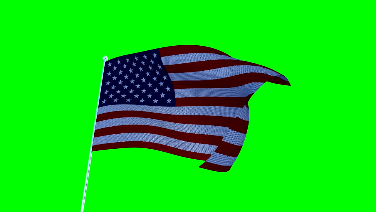 USA American Flag. Cromakey