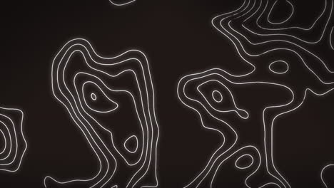 animation of moving white map of lines on black background