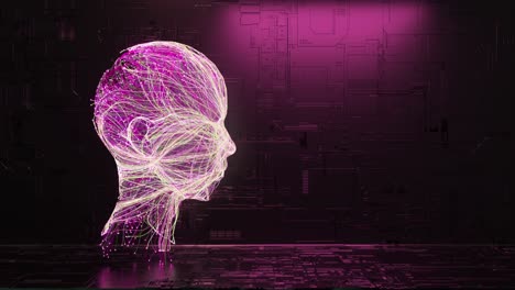 perfil de arte digital de una cabeza