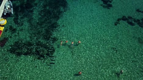 sea drone shooting with clear turquoise mediterranean water
