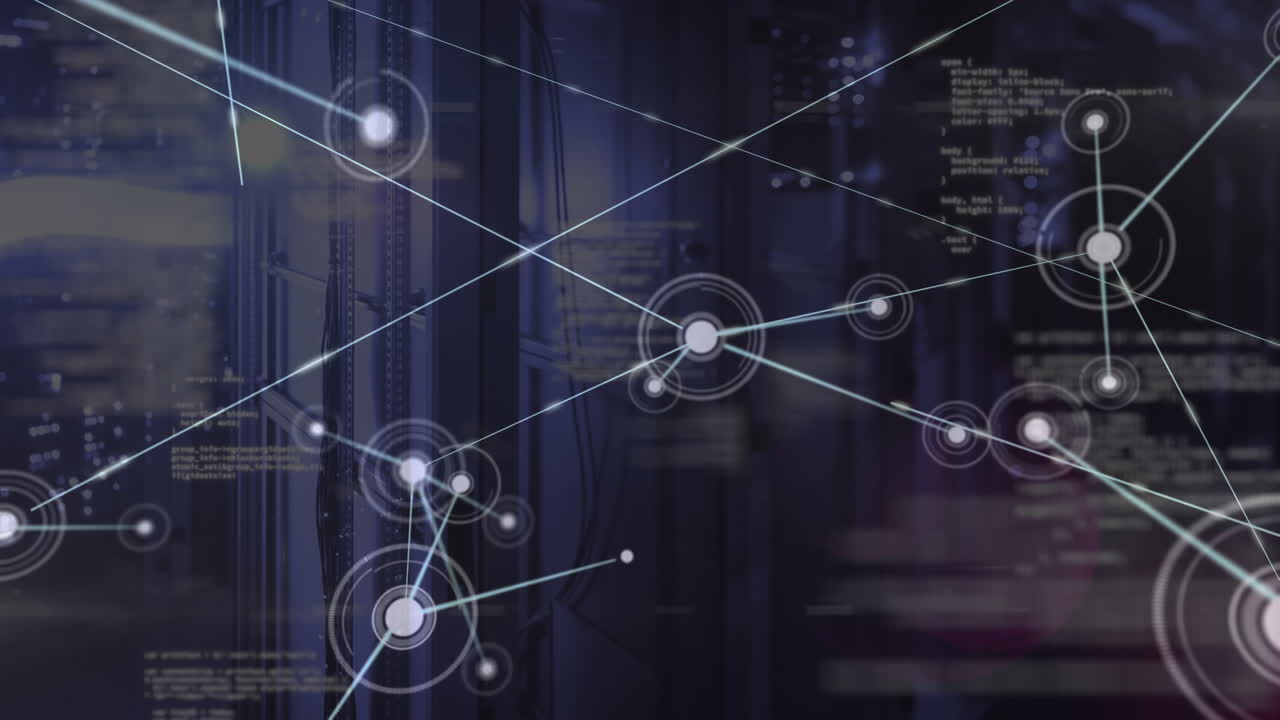 Animation of network of connections over servers