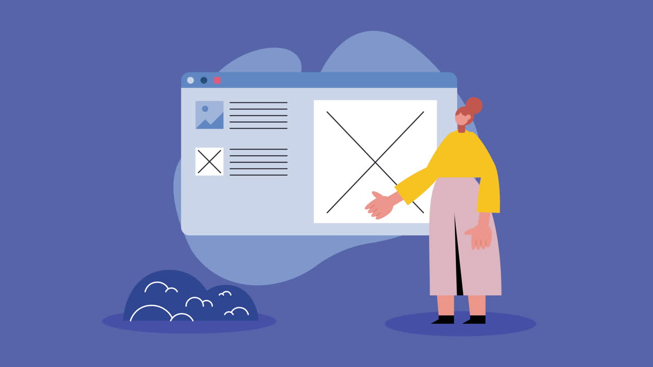 Woman Presenting Webpage Feedback