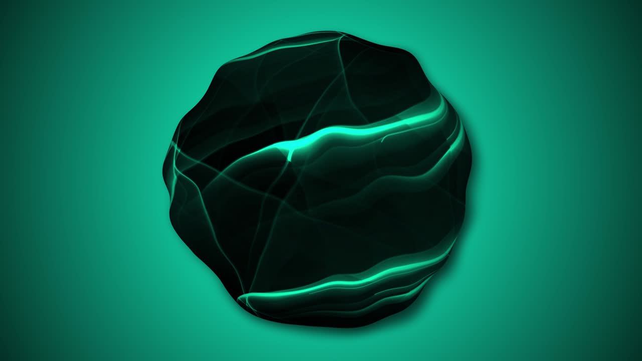 girando una esfera abstracta en un fondo de gradiente. animación de una esfera giratoria.