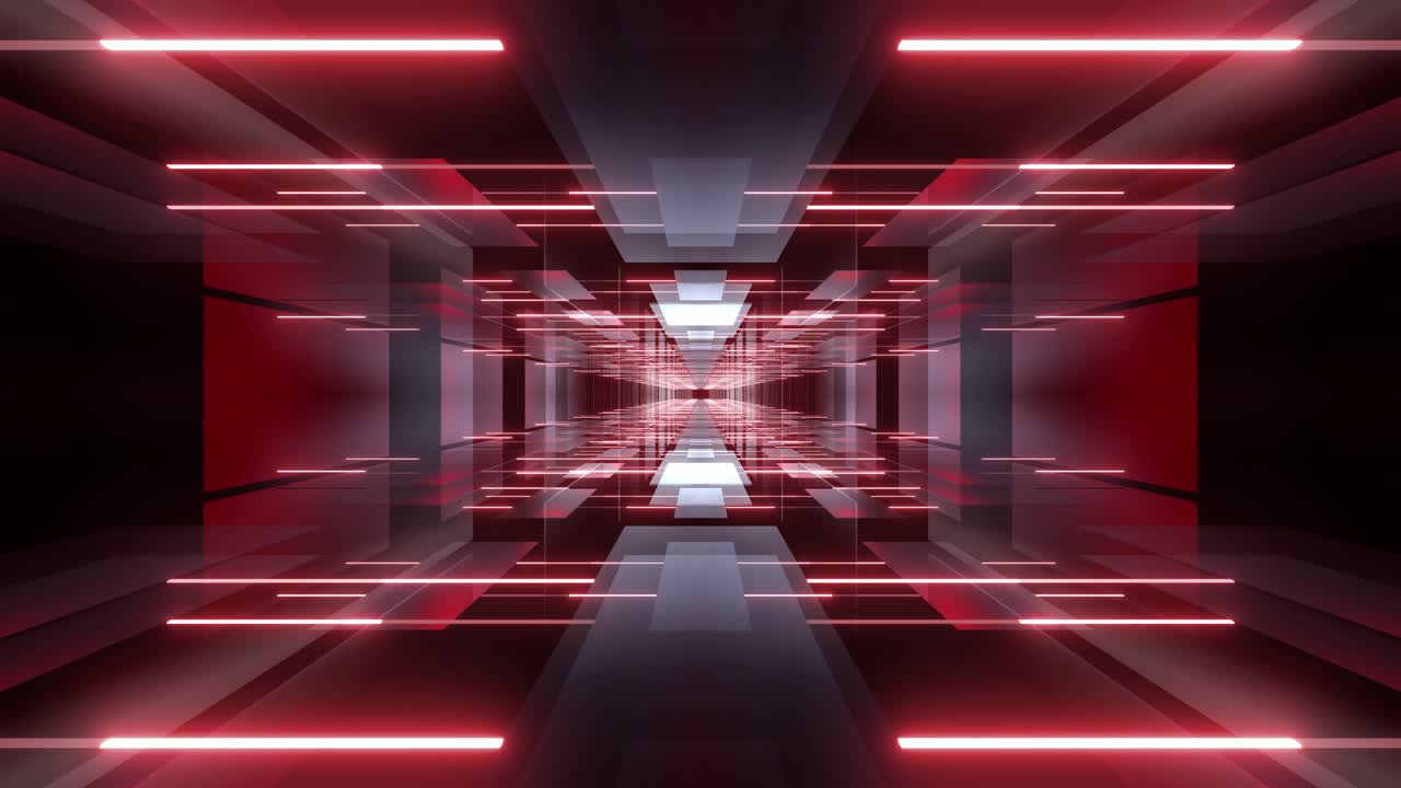 túnel de neón brillante