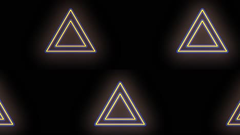 Pulsing-neon-triangles-pattern-with-led-light-in-casino-style