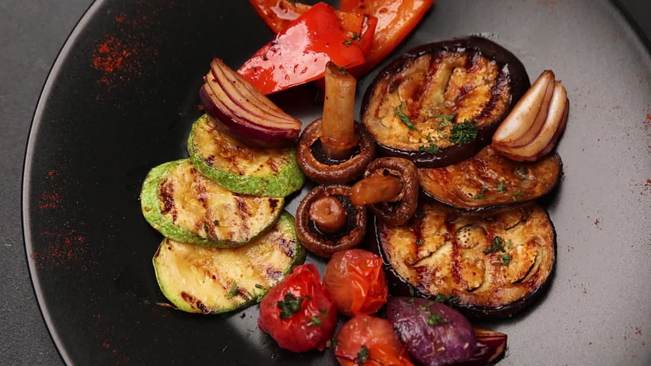 plato de verduras a la parrilla