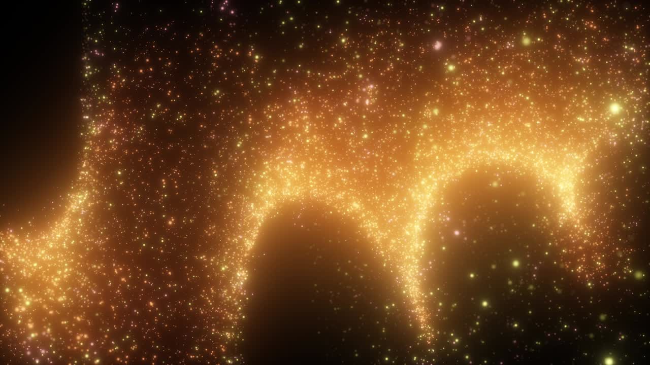 아름다운 플래시 빛 효과와 함께 흐르는 입자