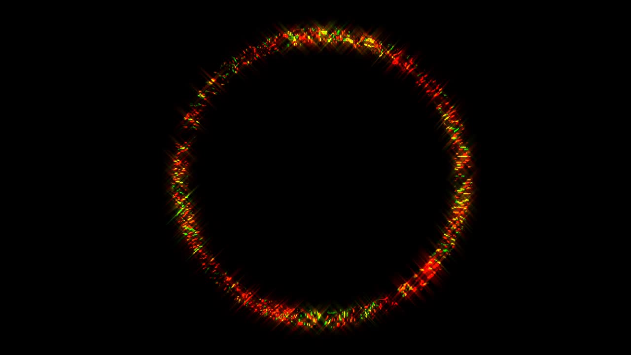 fondo negro. para el espectáculo, coloridos adornos brillantes. forma redonda