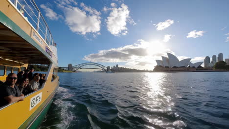 sydney harbour ferry ride with opera house and bridge view