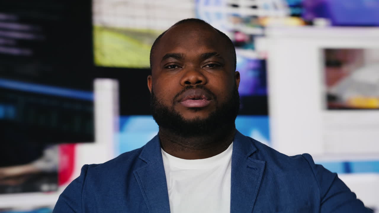 African american user connecting online on social network applications