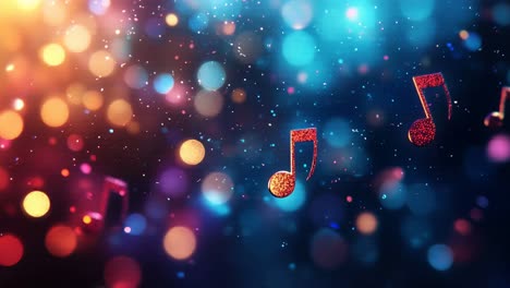 colorful music notes background