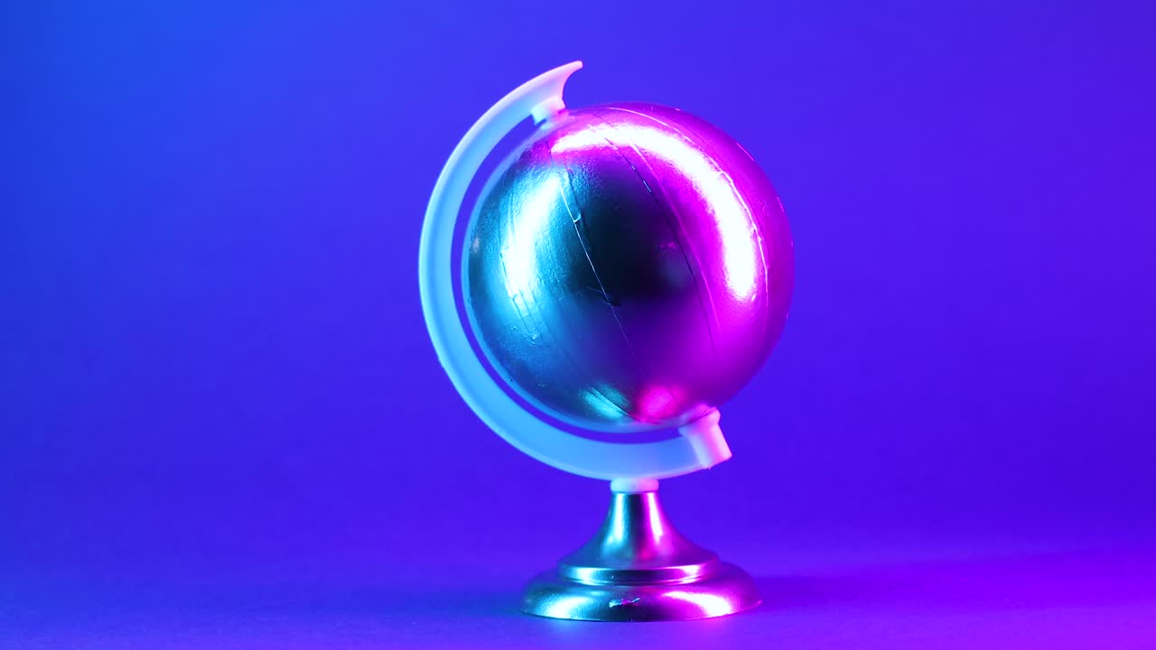 fi globo futurista de ciencia con efectos de luz cyberpunk