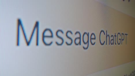 message chat gpt on a computer screen