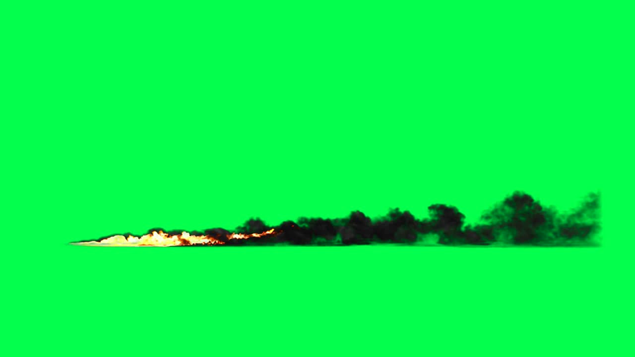 Effetto fuoco e fumo su schermo verde