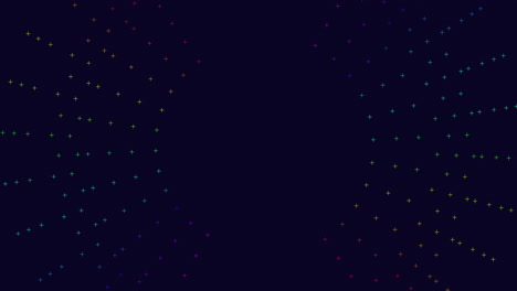 a stunning rainbow-colored circle of dots against a black backdrop forms a visually captivating and vibrant display in this simple yet striking image